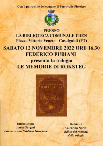 Federico Fubiani presenta la trilogia Le memorie di Roksteg